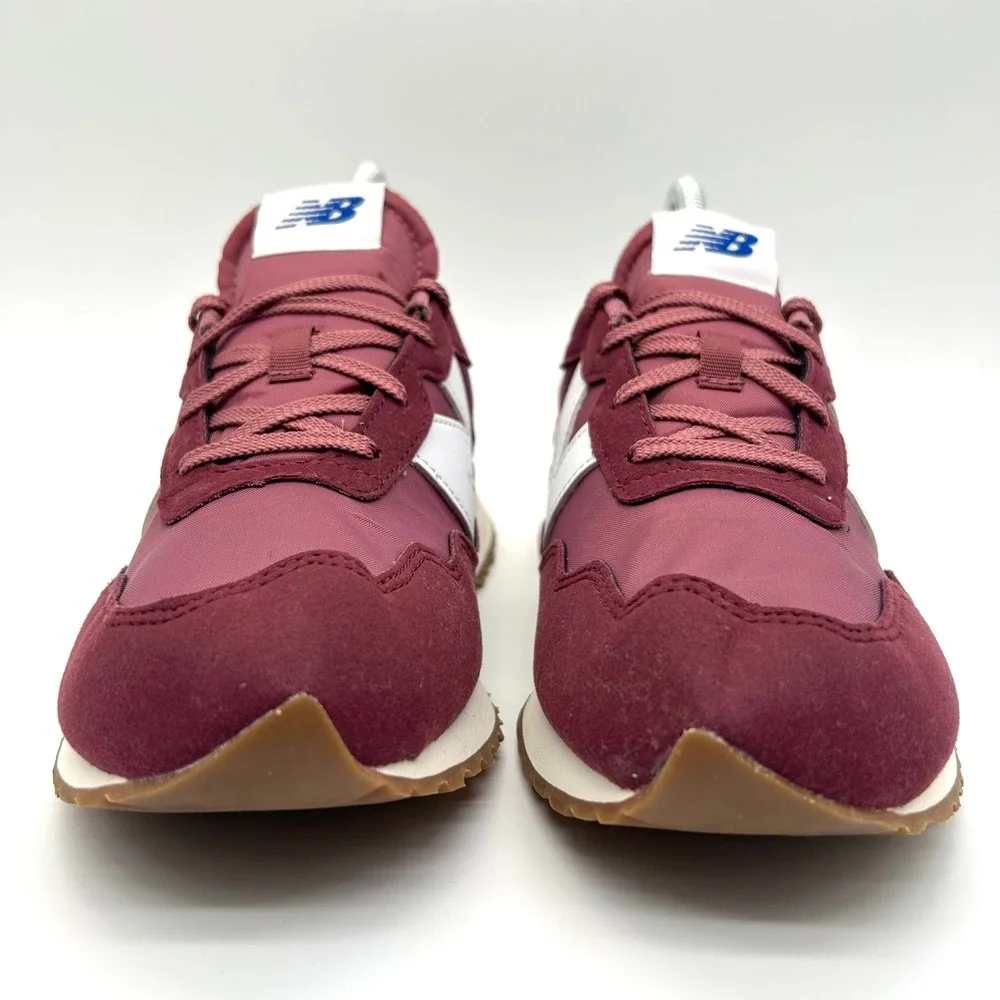 New‎ Balance 237 Shoes Big Kids 6 Burgundy White Suede Retro Sneakers Gum Sole